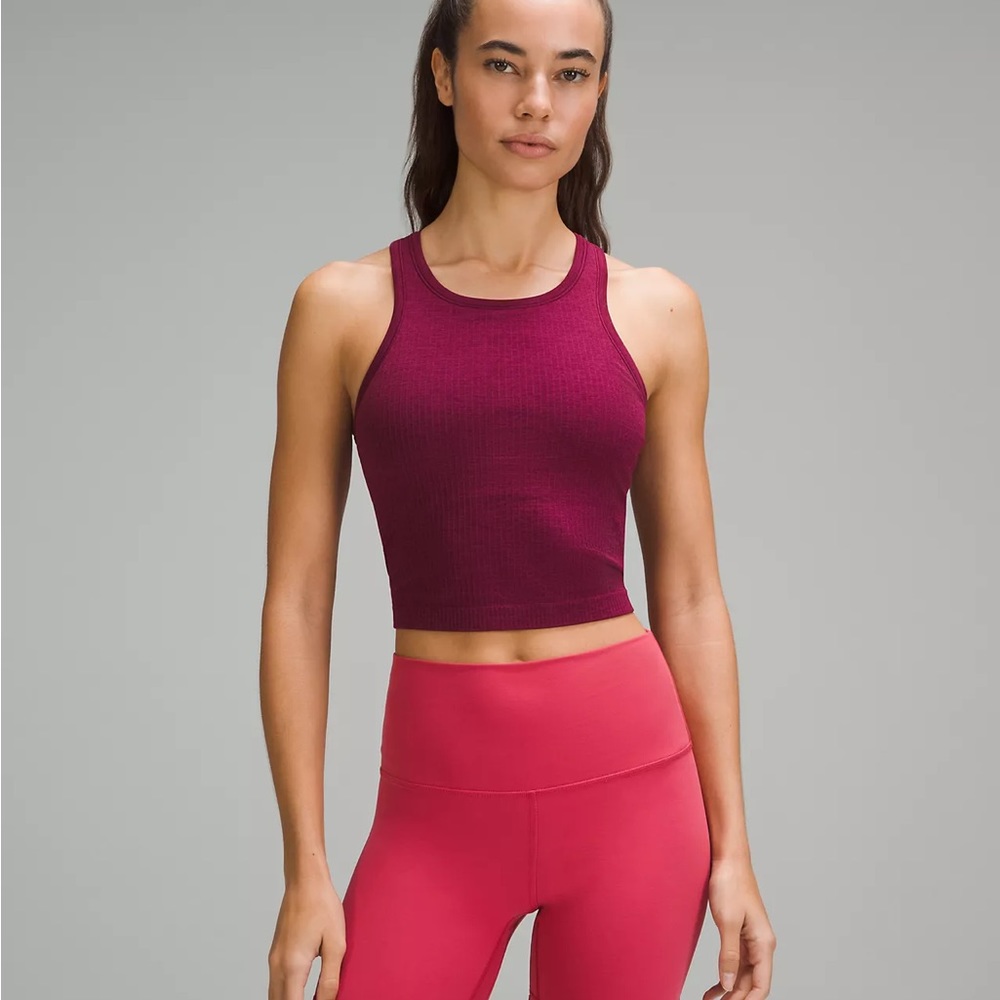 Lululemon Ebb to Street Cropped Racerback Tank Sz 6